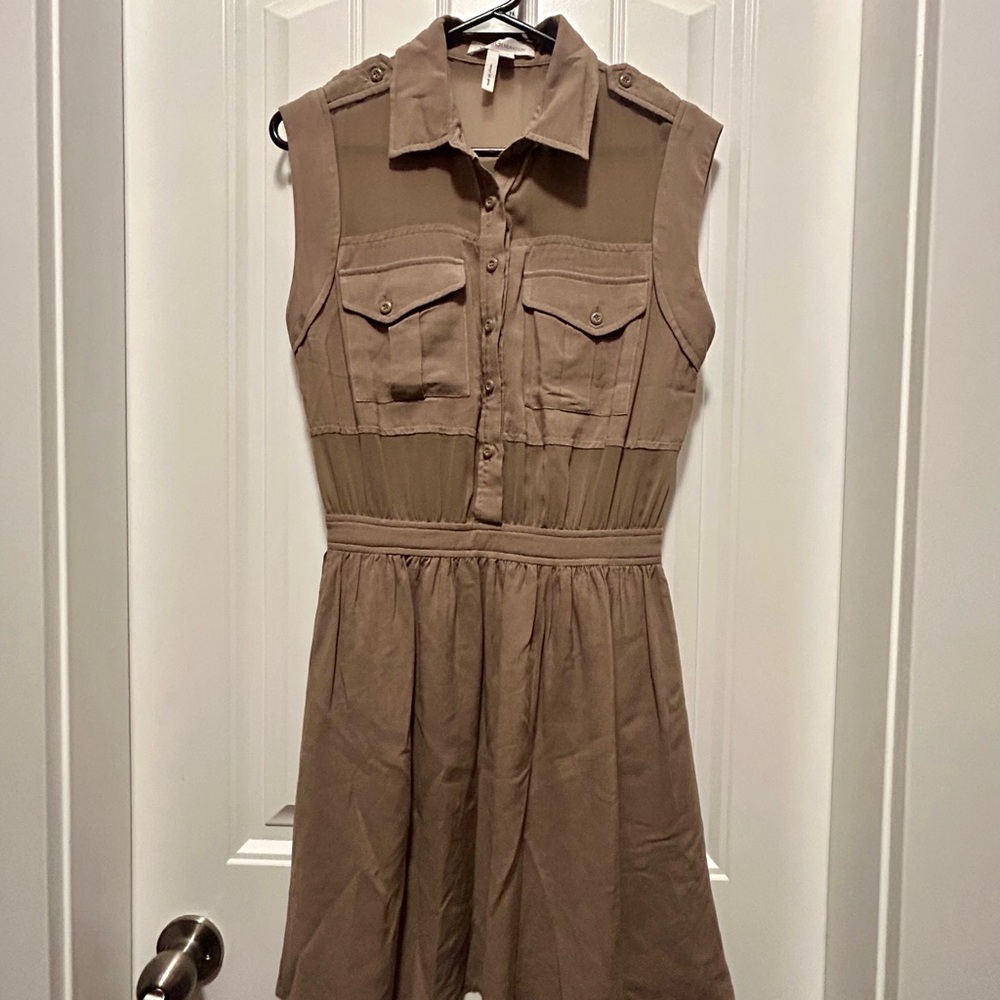 BCBGeneration Sleeveless Tan Mini Dress
